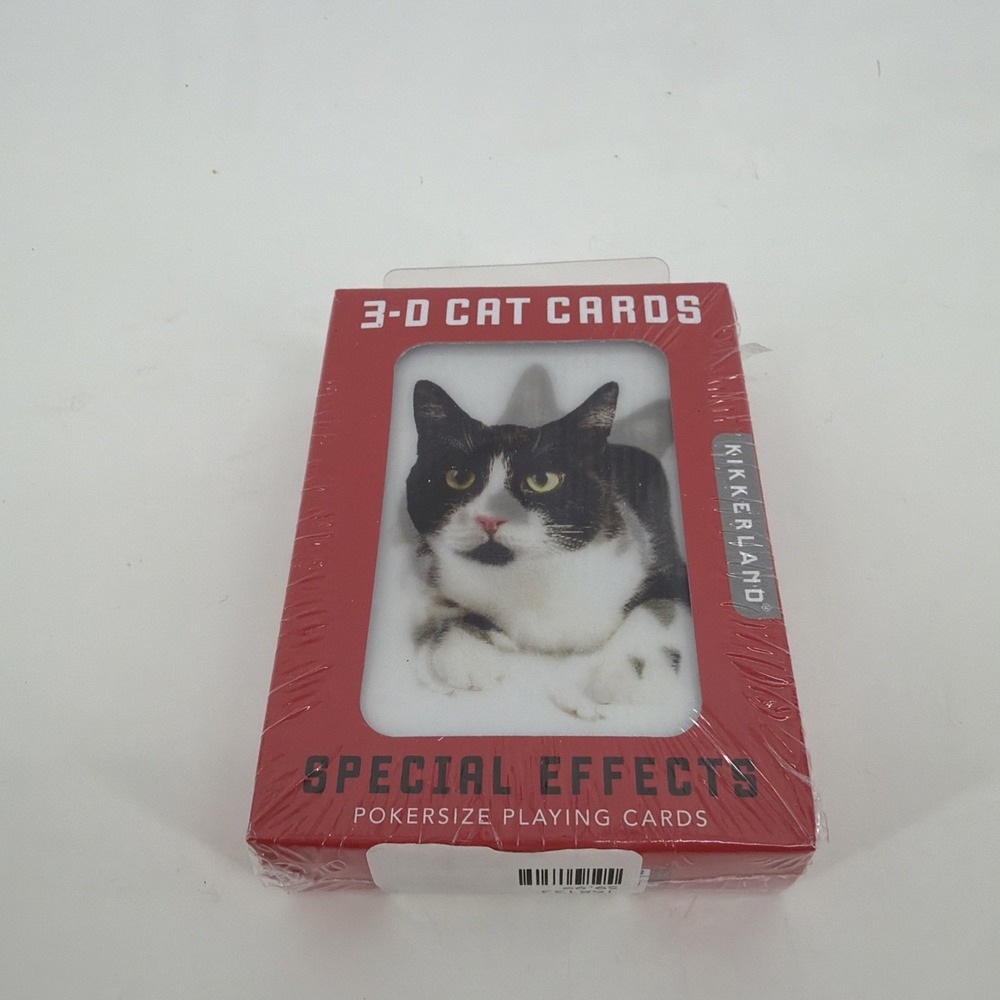 KIKKERLAND 3D CAT PLAYING CARDS POKER SIZE CATS KITTENS SPECIAL EFFECTS 3-D 20